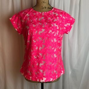 Sail To Sable Lace Blouse in the prettiest shade of pink!